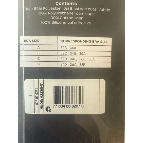 New Maidenform Basically Sexy Adhesive Clip Bra, Backless Strapless, Nude Size B - Picture 4 of 5